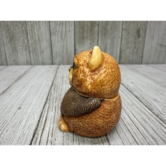 Vtg Harmony Kingdom Pot Bellys "Spanky" Cat Figurine Lil' Mousers 2" Long Gift - Picture 3 of 11